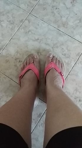 Customer photo review of Tide Patty Post Flip Flop with Buckle Detail