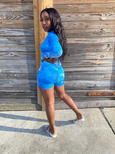 Customer photo review of Combinaison tye and dye short manche longue