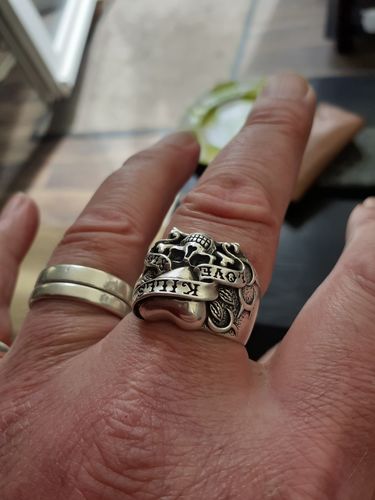 Customer photo review of 925 TIBETAN PRAYER HANDS RING