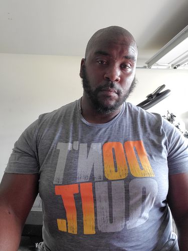 Customer photo review of Do It, Don't Quit - Men's Sweat Activated T-Shirt