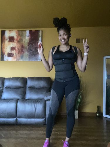 Customer photo review of LUX LATEX VEST - DOUBLE BELT