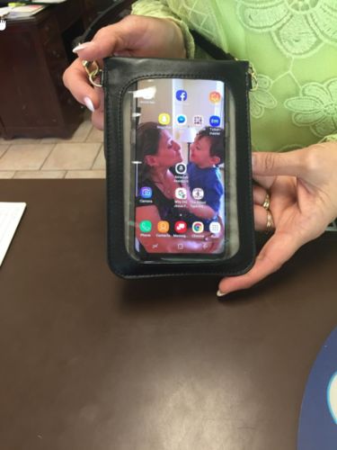 Customer photo review of BagGap™ - Touch Screen Waterproof Leather Crossbody Phone Bag for iPhone, Galaxy & Other