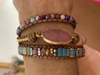 Customer photo review of Healing Rhodochrosite Wrap Bracelet