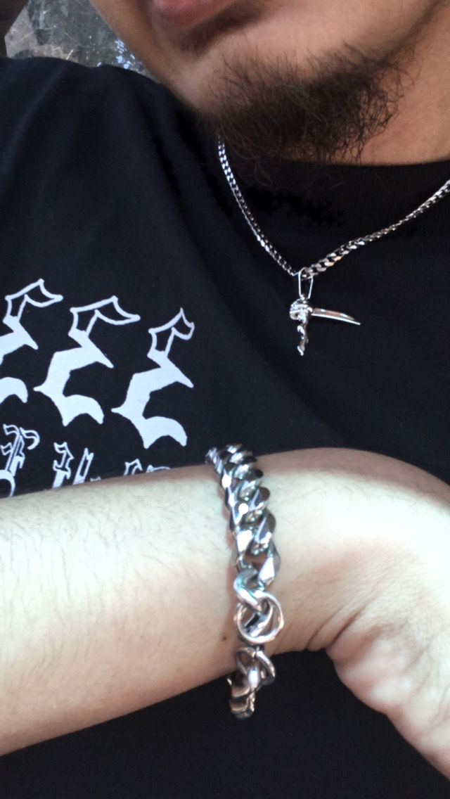 Customer photo review of HJ MINI SCYTHE SKULL CHAIN