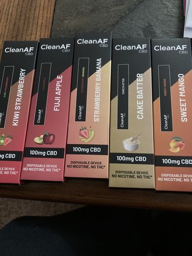 Customer photo review of 100 mg CBD Disposable Vape ~ CleanAF PUFF in 9 Flavors