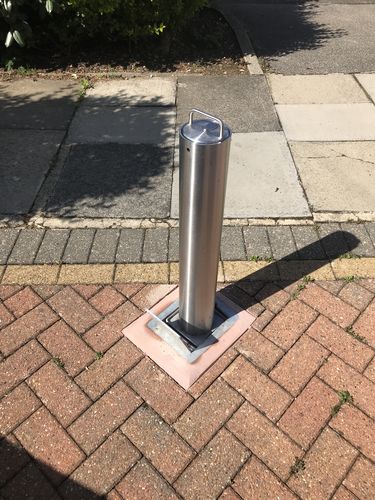 Customer photo review of LA-114 Stainless Steel Lift Assist Telescopic Bollard