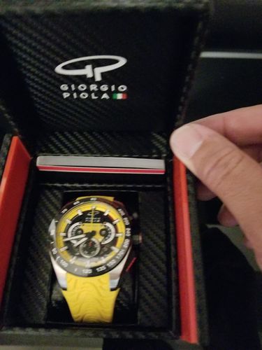 Customer photo review of SHIFT - Yellow Swiss Sport Chrono Watch