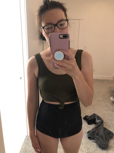 Customer photo review of Traveler Top | Olive Rib Knit