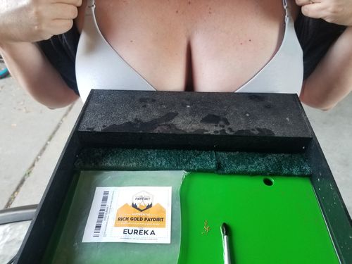 Customer photo review of Goldn Paydirt 'EUREKA' Panning Pay Dirt Bag Gold Paydirt Panning Unsearched