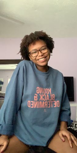 Customer photo review of Young Black And Determined Sweatshirt
