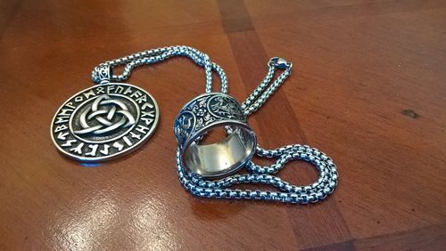 Customer photo review of CELTIC KNOT NECKLACE
