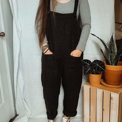 Lexi D. review of Women Casual Linen Jumpsuits Overalls Pants L002# image 1 out of 1