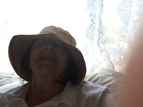 Customer photo review of Casual Solid Color Flat Top Bucket Hat