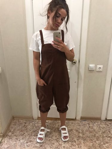 B A. review of Women Casual Linen Jumpsuits Overalls Pants L002# image 1 out of 1