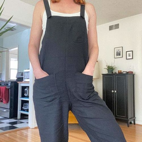 Amanda S. review of Women Casual Linen Jumpsuits Overalls Pants L002# image 1 out of 1