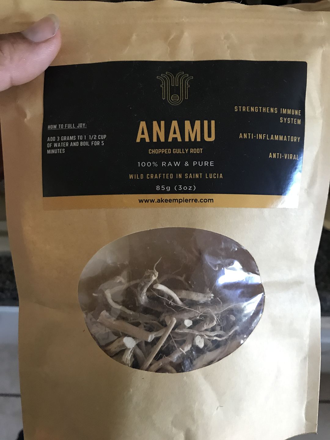 Customer photo review of Anamu Root (Gully root)