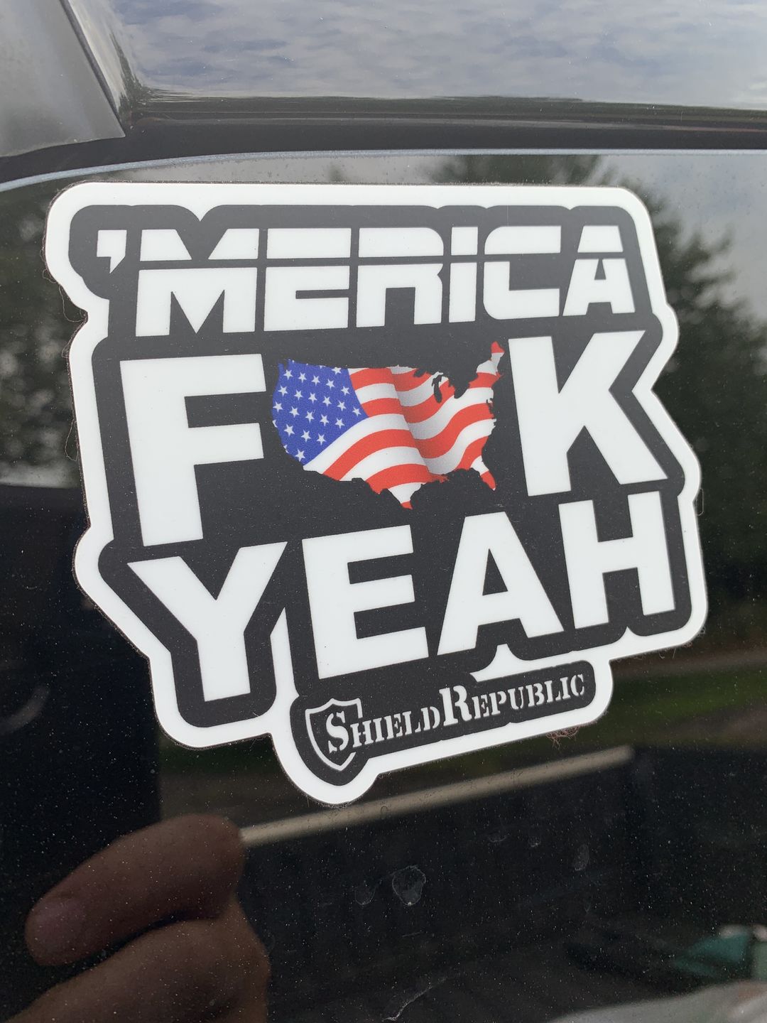 Customer photo review of Merica Fuck Yeah Decal