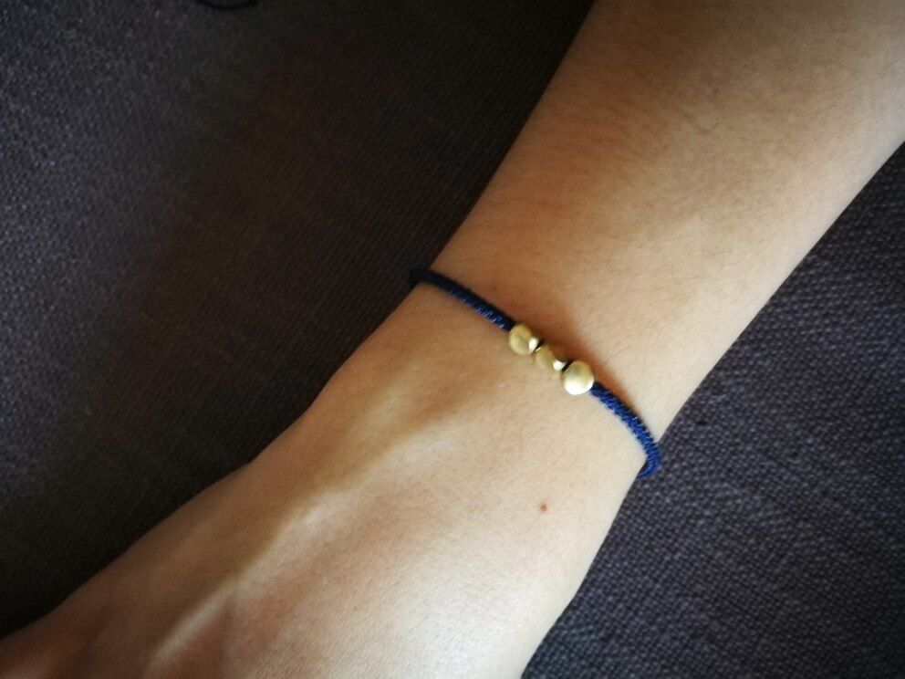 Customer photo review of Bracelet de Chance Tibétain "Perle de Cuivre"