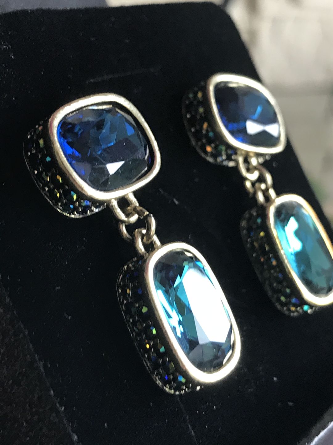 Customer photo review of HEIDI DAUS® "Double Play" Crystal Drop Earrings