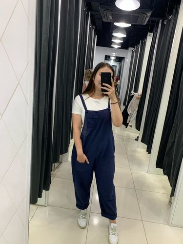 V V. review of Women Casual Linen Jumpsuits Overalls Pants L002# image 1 out of 1