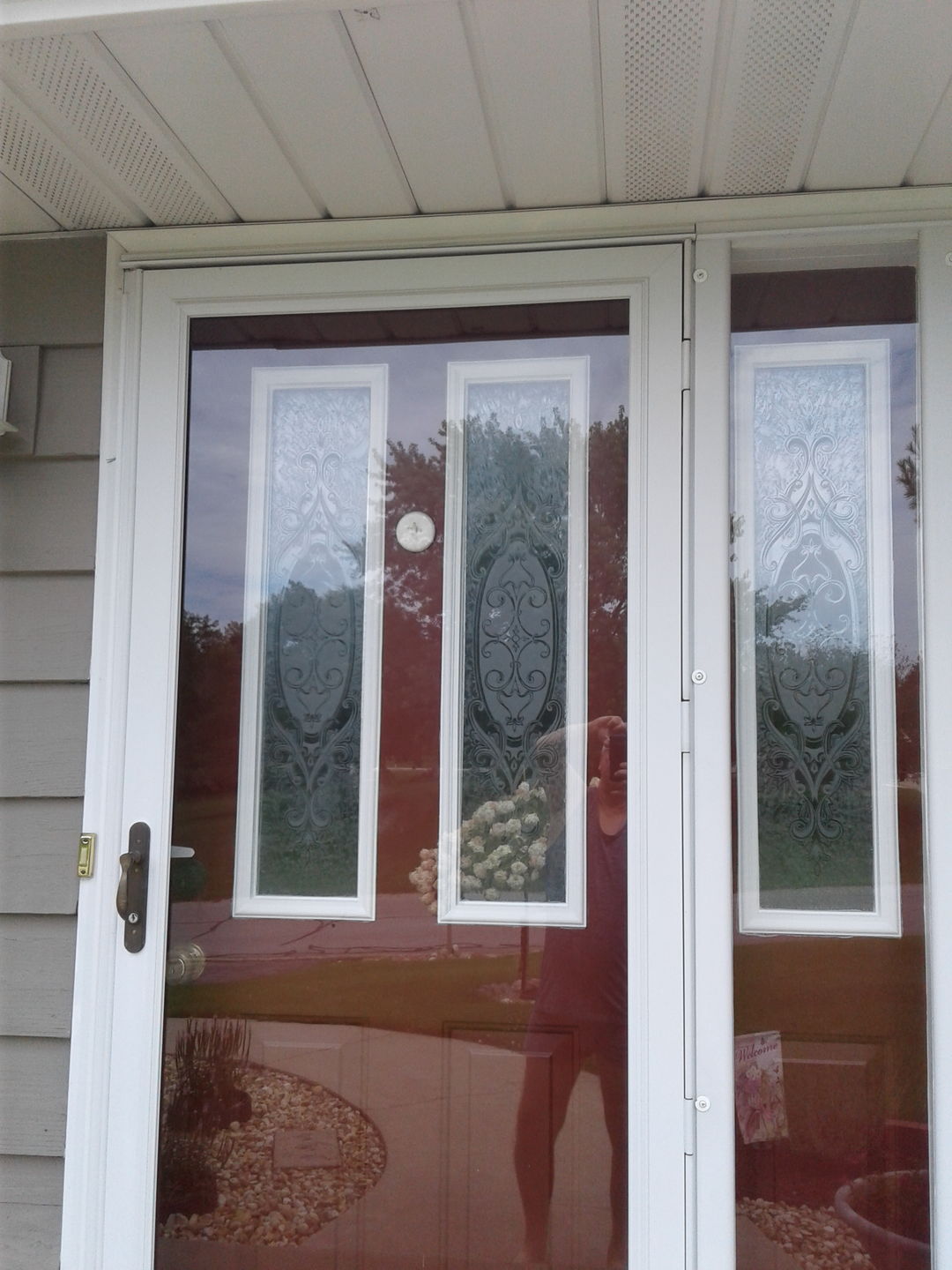 Customer photo review of Half Sidelite 10" x 38" Frame Kit