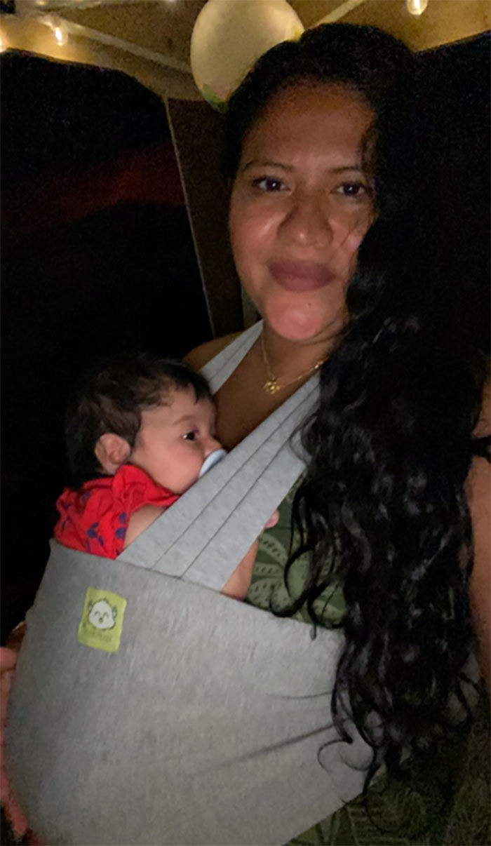 Customer photo review of Baby Wrap Carrier (40% OFF NOW!)