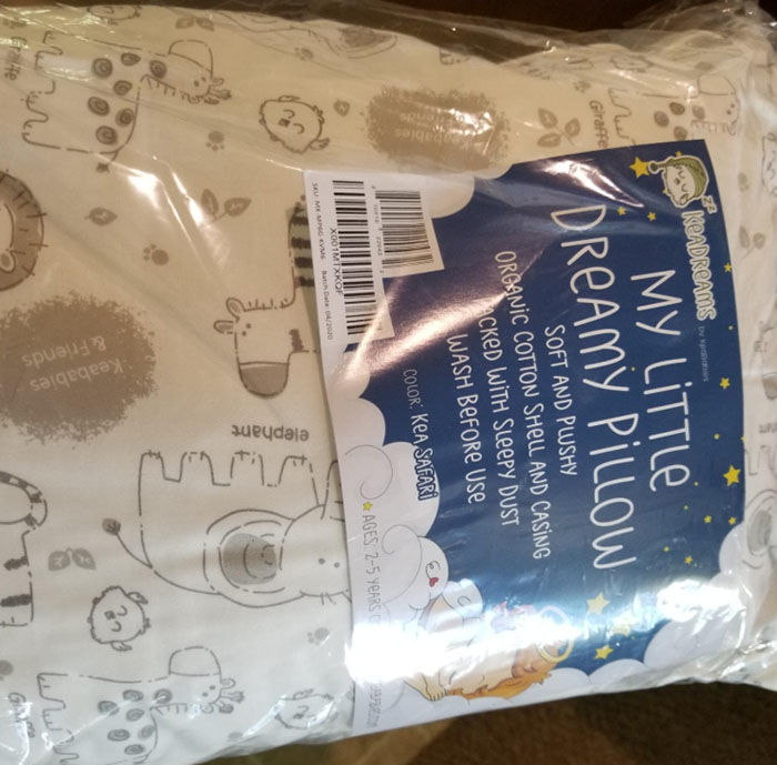 Customer photo review of Toddler Pillow with Cute Pillowcase