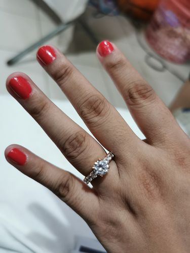 Customer photo review of 1.5ct Slovenia Engagement Ring