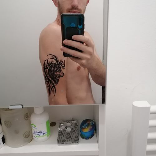 Customer photo review of Tribal wolf