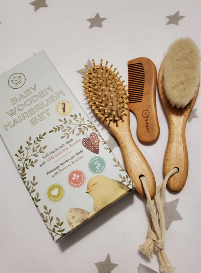 Customer photo review of Baby Hair Brush and Comb Set