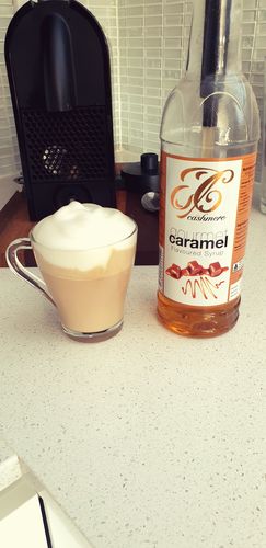 Customer photo review of Caramel Coffee Syrup
