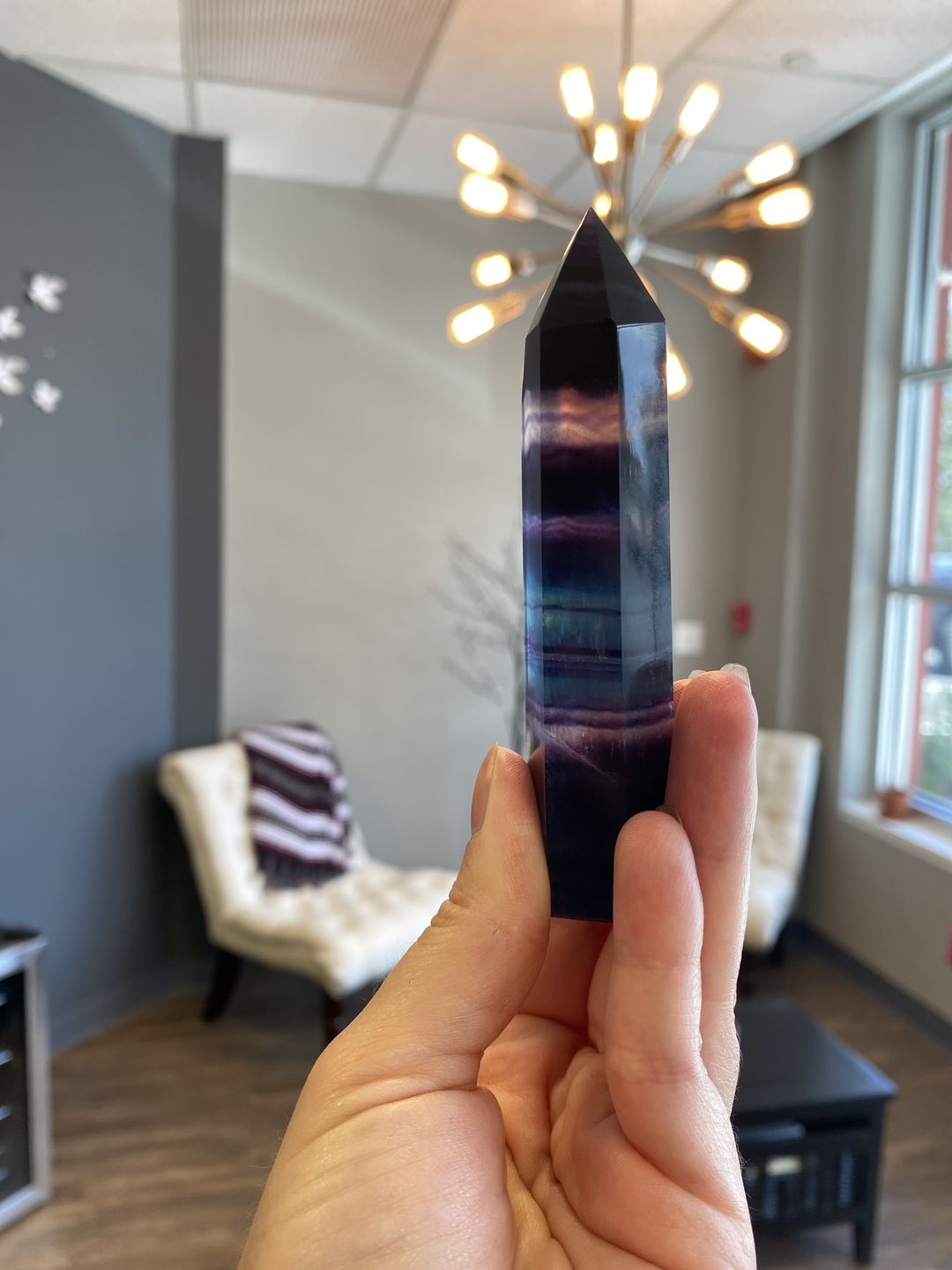 Customer photo review of Rainbow Fluorite Wand