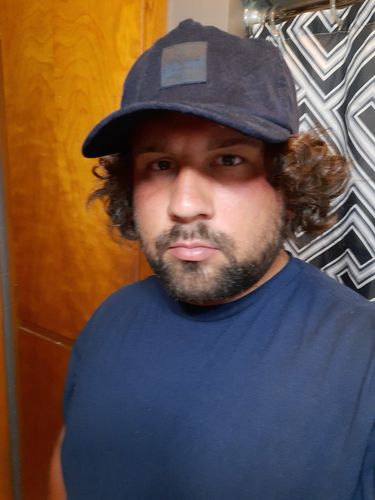 Customer photo review of Big Curved Bill Hat, Navy Corduroy