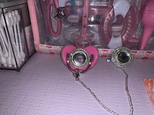 Customer photo review of Custom options for Luxury Pacifier™