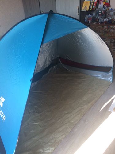 Customer photo review of The Pop Up Beach Tent