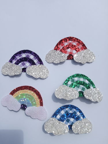 Catriona L. review of EHC Exclusive Rainbow Clouds Hair Bow Template image 1 out of 1