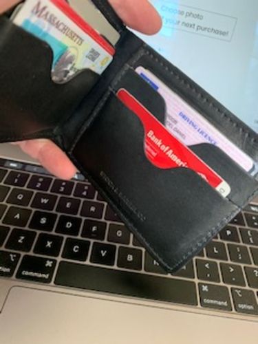 Customer photo review of No.55 | 'Black Skirting' Men's Leather Bill Fold Wallet