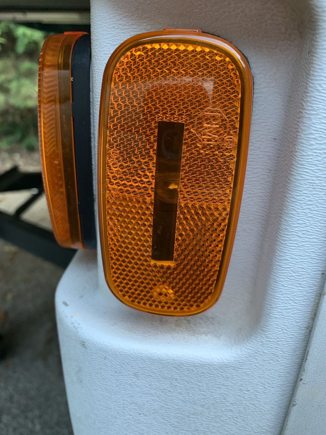 Customer photo review of Original Coleman Fleetwood Amber Marker Lamp Lens