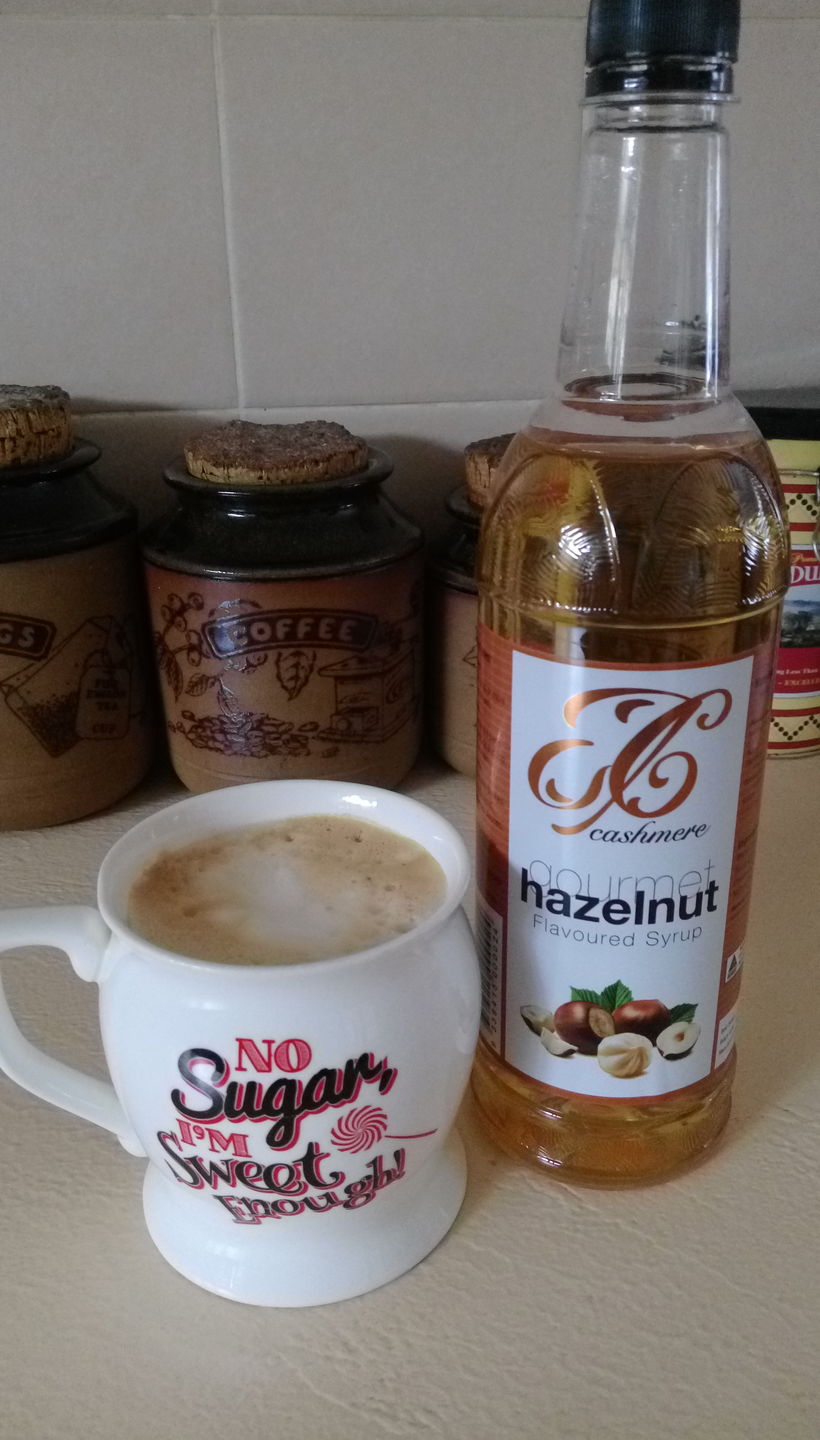 Customer photo review of Hazelnut Coffee Syrup