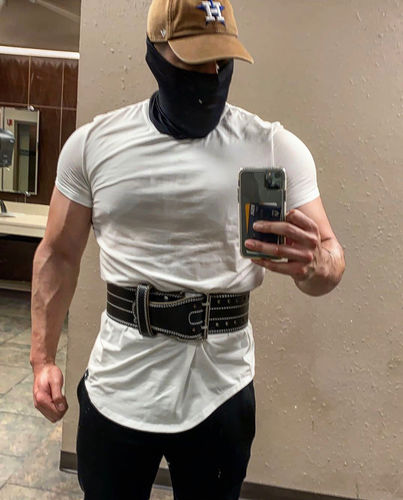 Customer photo review of 402 Perfect Tee - Scallop Bottom