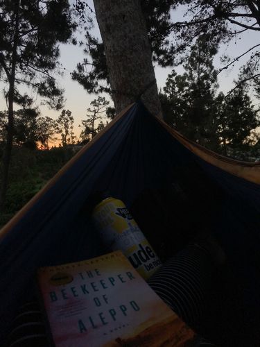 Customer photo review of River Blue - Recycled Double Hammock with Straps
