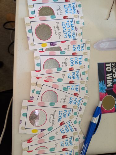 Customer photo review of Nails Scratch Off Cards