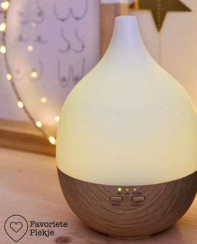 Fotorecensie van een klant over Geurwolkje® original Close 2 nature 2.0 Diffuser 200 ML Licht hout Tevens Nachtlampje!