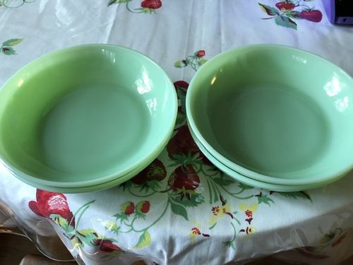 Customer photo review of Glass Dinnerware Bowl - 7 Color Options