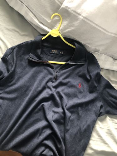 Customer photo review of polo ralph lauren navy 1/4 zip m