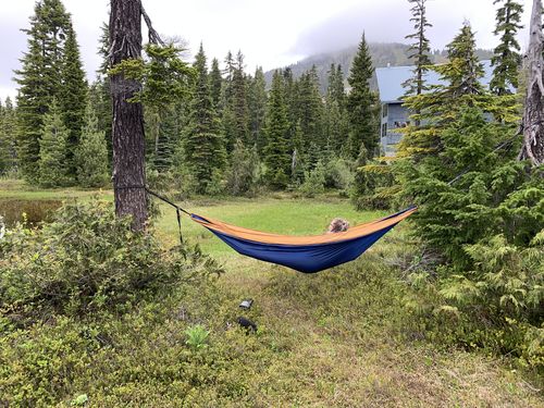 Customer photo review of River Blue - Recycled Double Hammock with Straps