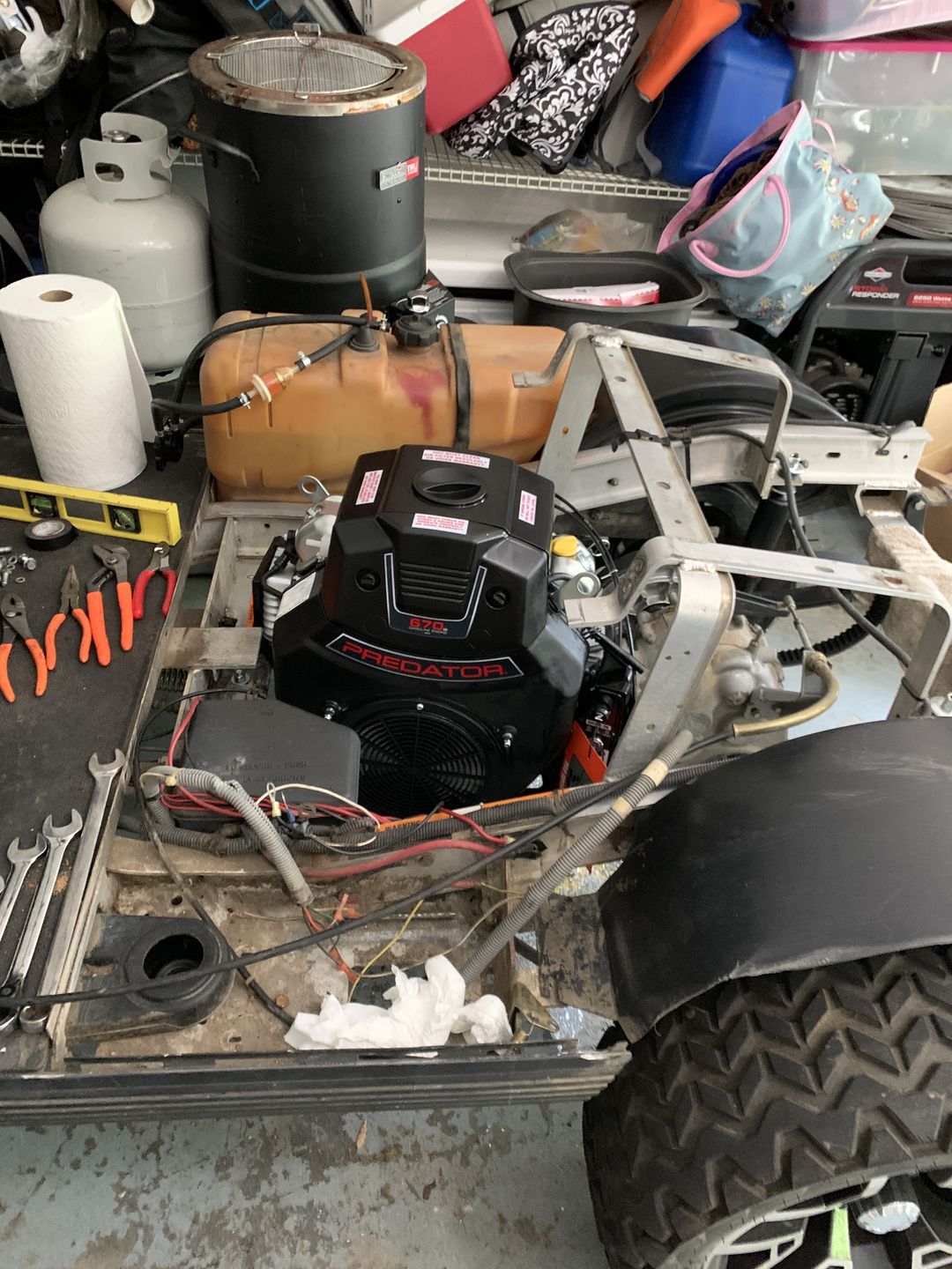 Customer photo review of Predator 22hp Installation Kit for 1998-2014 Club Car DS