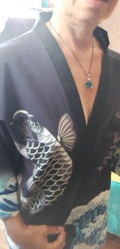Customer photo review of Veste Kimono Imprimé Japonais Femme