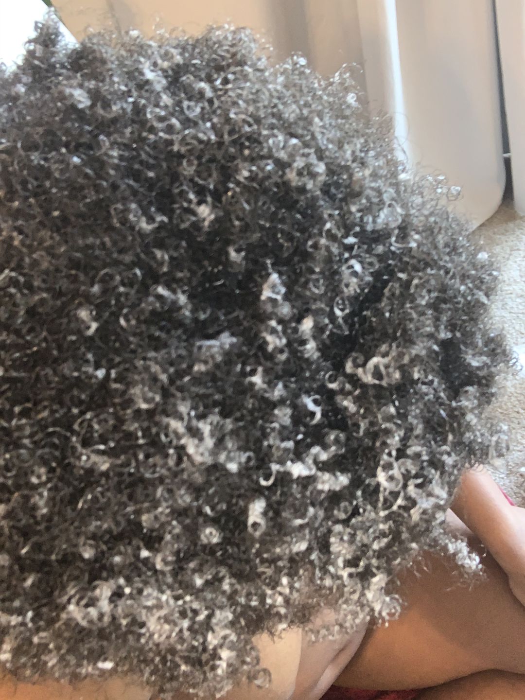 Customer photo review of Non-Stripping Shampoo Bar