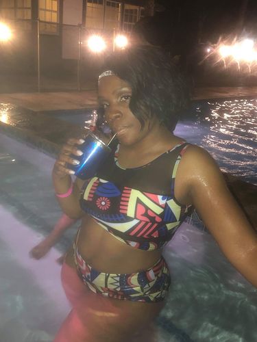 Customer photo review of Floral Print High Waist Bikini